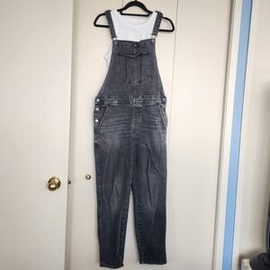 Stylish Gray Denim Overalls